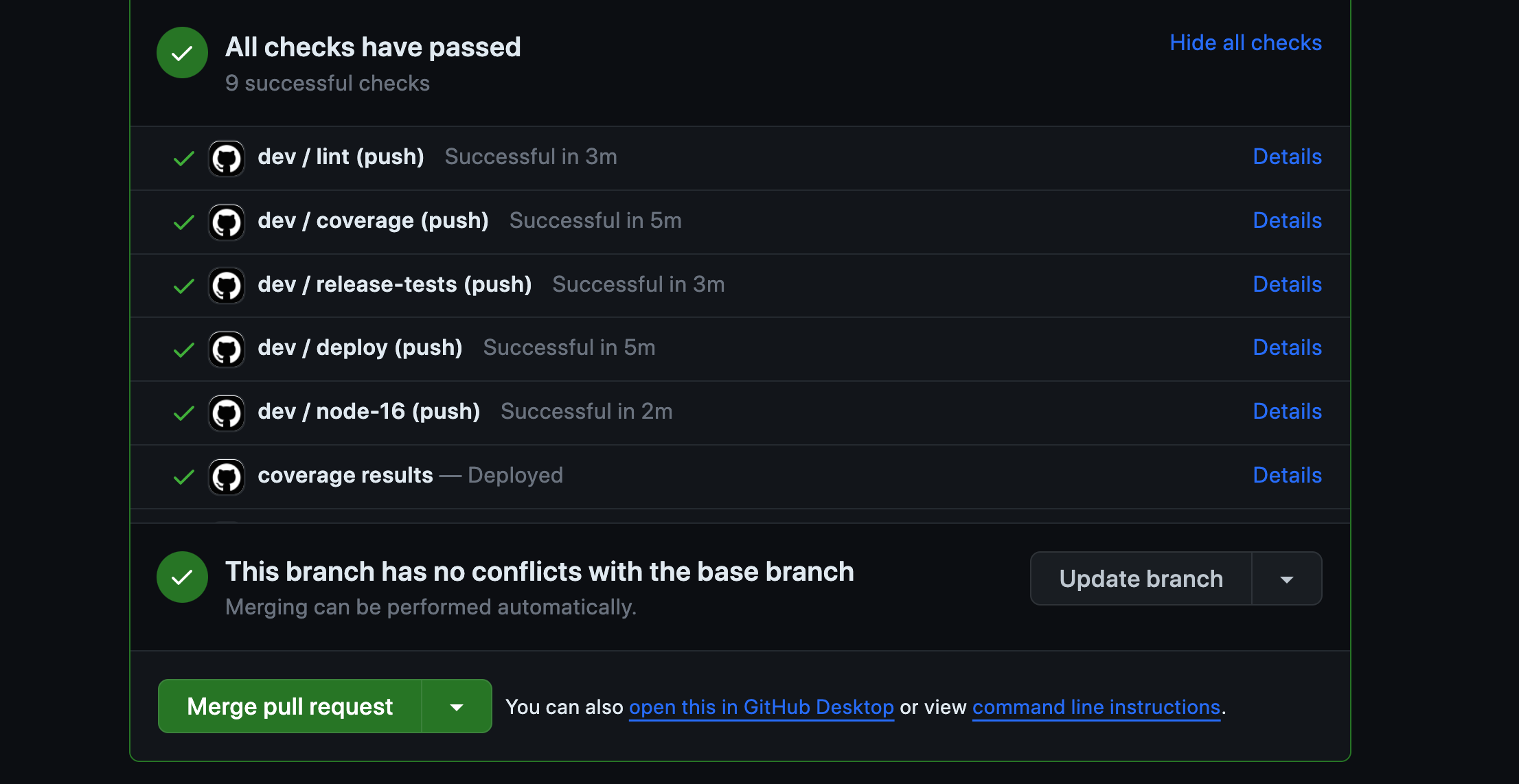 GitHub Action CI checks